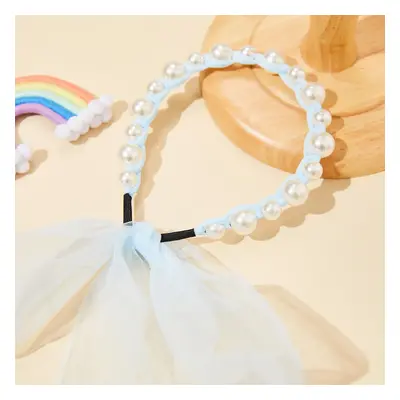 Pearl Streamer Long Ribbon Headband for Girls