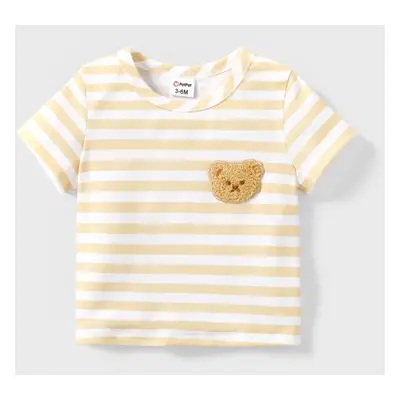 Bear Tee for Baby - Unisex Casual Short Sleeve Top with Animal Pattern