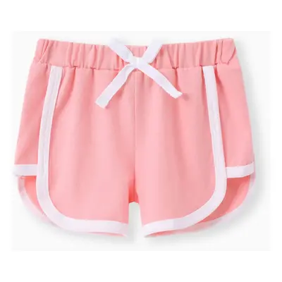 Baby Girl Contrast Binding Dolphin Shorts