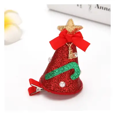 adults/Children likes Christmas hat hair clips with pearls and bow tie