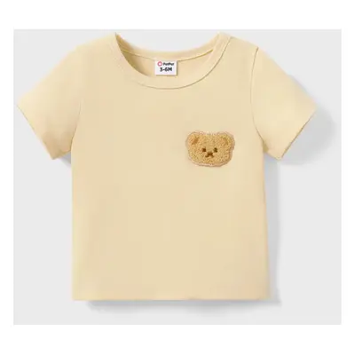 Bear Tee for Baby - Unisex Casual Short Sleeve Top with Animal Pattern