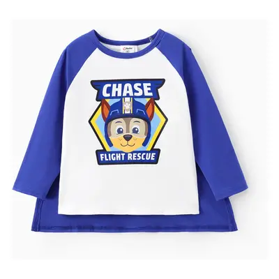 PAW Patrol Toddlers Boy/Girl 2pcs Cotton Chase/Skye Colorblock T-shirt With Detachable Capelet S