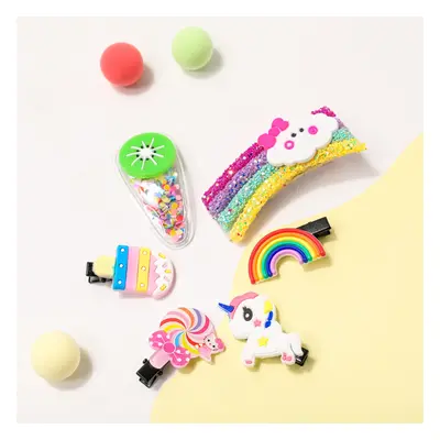 6pcs Toddler Girl Sweet Cute Cartoon Hair Clips