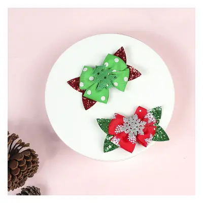 2-pack Toddler/kids Favorite Christmas hairpins