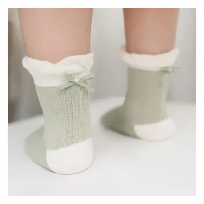 Baby/toddler Girl Breathable Mesh Butterfly Knot Combed Cotton Socks