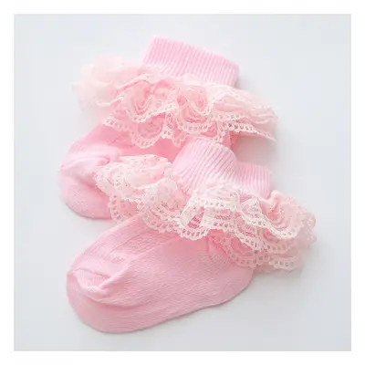 Baby Girl Sweet Style Lace Trim Cotton Short Socks