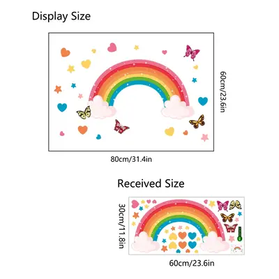 Rainbow Butterfly Stars Wall Stickers Living Room Children's Room Background Wall Decoration Pai