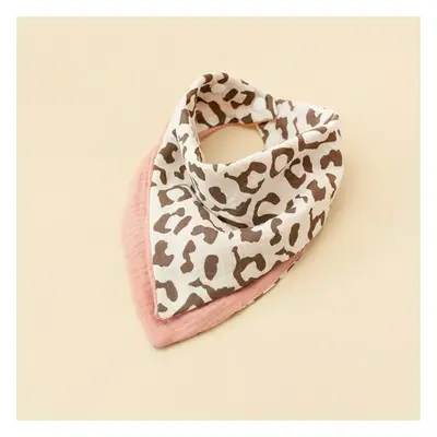 Multi-functional Baby Cotton Gauze Printed and Patchwork Triangle Bib