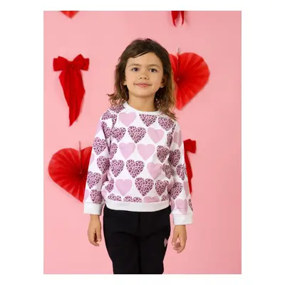 Toddler Girl's Purple Heart-shaped Sweatshirt