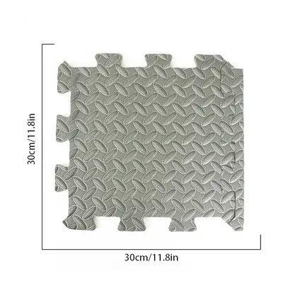 Foam Leaf Pattern Floor Mats - Non-slip and Waterproof, Multiple Colors for Bedroom and Home