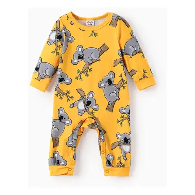 Baby Girl/Boy Fashion Koala Print Jumpsuit