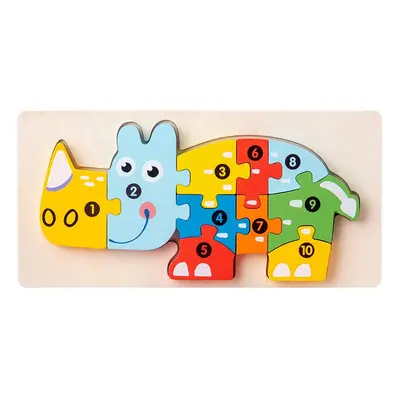 Wooden 3D Puzzle Building Blocks for Early Education - Intelligence Development Toy, Perfect Int