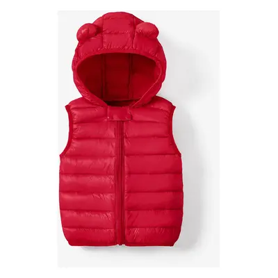 Toddler Boy/Toddler Girl Hooded Cotton-Padded Jacket Vest