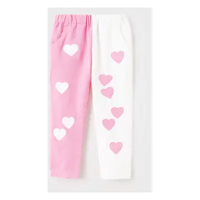 Toddler/Kid Girl Sweet Heart-shaped 100% Cotton Jeans