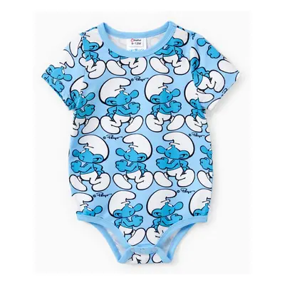 The Smurfs Family Matching Character Print Onesie/Sleevelss Dress/Tee