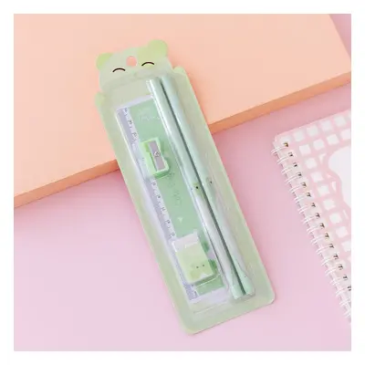 5-pack Pencil Stationery Set with Ruler Eraser Pencil Sharpener School Gift Stationery Set Stude