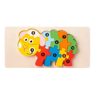 Wooden 3D Puzzle Building Blocks for Early Education - Intelligence Development Toy, Perfect Int