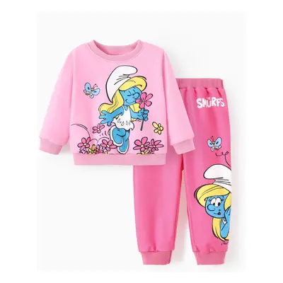 The Smurfs Baby/Toddler Boy/Girl 2pcs Character Pattern Top And Pants Set