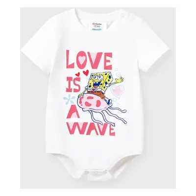 SpongeBob SquarePants Family matching 1pc Valentine's Day Character Heart Pattern Cotton Top/jum