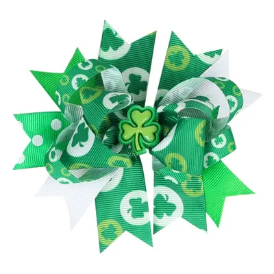 Toddler/kids Clover multi-layer bow clip