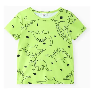 Toddler Boy Animal Dinosaur Print Short-sleeve Tee