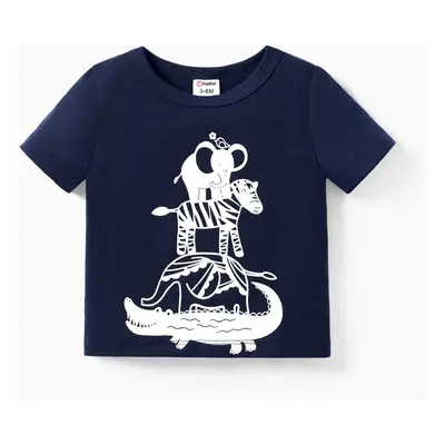 Baby Girl/Boy Childlike Animal Pattern Tee