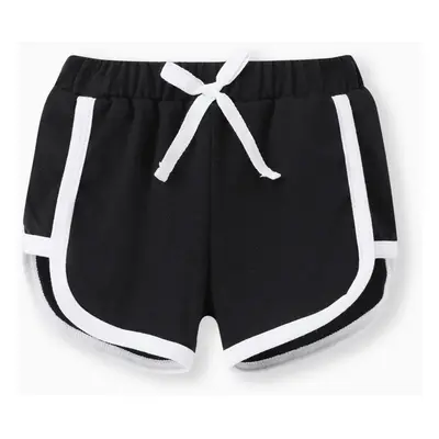 Baby Girl Contrast Binding Dolphin Shorts