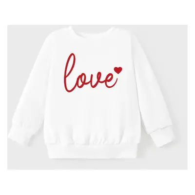 Valentine's Day Letter Long-sleeve Tops for Mommy and Me