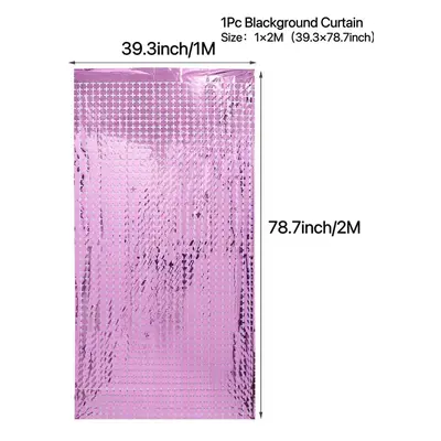 Backdrop Curtain Square Rain Silk Curtain Background Wall Sequin Square Streamer Backdrop for Bi