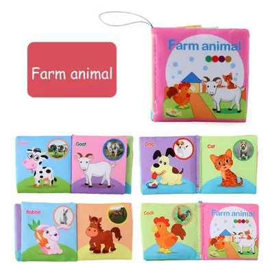 Baby Cloth Book Baby Early Education Cognition Farm Animal Vegetable Animals Wearing Transportat