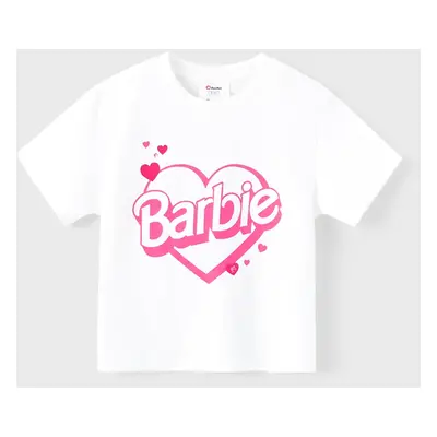 Barbie Mommy And Me 1pc Cotton Valentine's Heart Pattern Short-sleeve Top