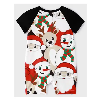 Sibling Matching Christmas Pajamas Short-sleeve Graphic Tee & Shorts Pajamas Sets