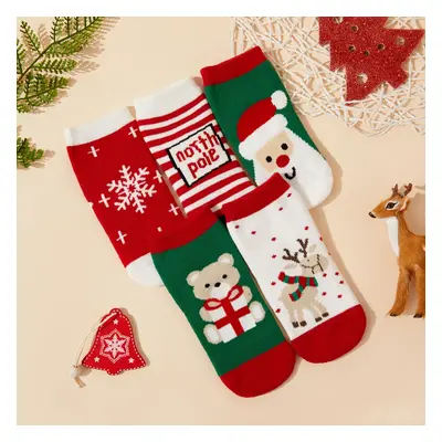 5-pack Christmas Baby / Toddler Winter Thick Terry Non-slip Socks