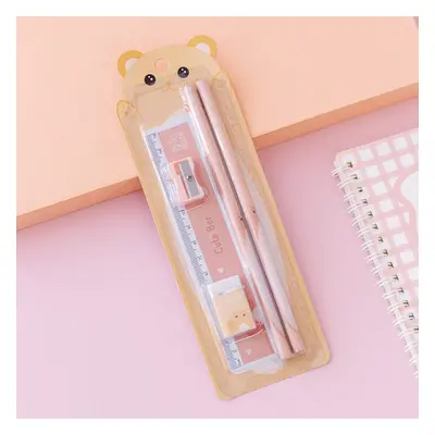 5-pack Pencil Stationery Set with Ruler Eraser Pencil Sharpener School Gift Stationery Set Stude