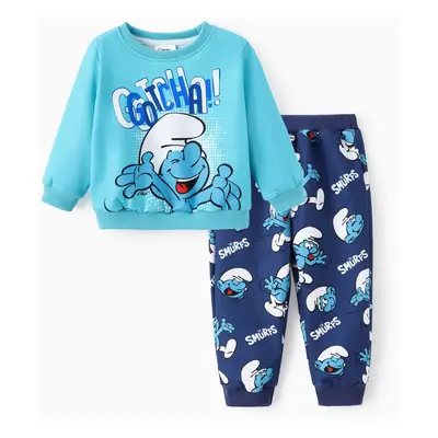 The Smurfs Baby/Toddler Boy/Girl 2pcs Character Pattern Top And Pants Set