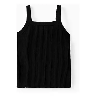 Baby Girl 95% Cotton Ribbed Solid Cami Top