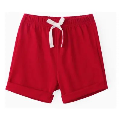 Baby Boy/Girl Solid Elasticized Waist Shorts