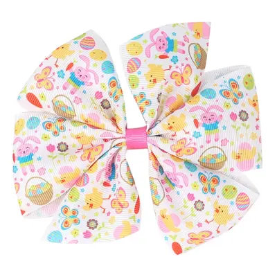 2-pack Toddler/kids Easter Bunny Bow Hair Clips