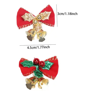 2-Pack Mini Bow Christmas Tree Decorations