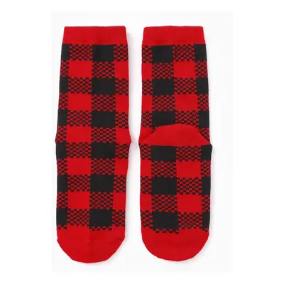 Christmas Socks Family Matching Classic Red&Black Plaid Socks