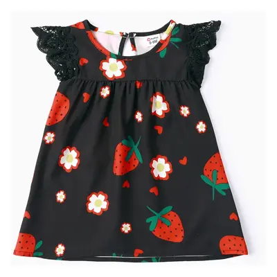 Baby Girl Sweet Strawberry Lace Dress