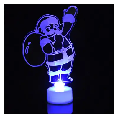 Single LED Colorful Light Christmas Tree, Snowman, and Santa Claus Party Decoration