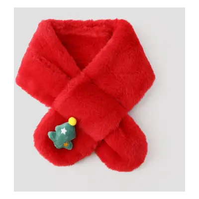 Children's Christmas imitation rabbit fur warm scarf