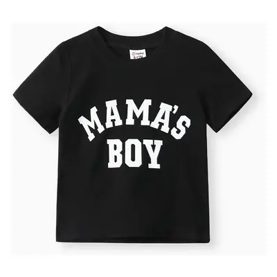 Baby Boy/Girl 95% Cotton Short-sleeve Letter Print Tee