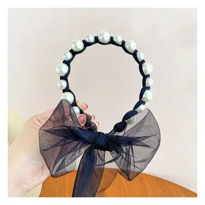 Pearl Streamer Long Ribbon Headband for Girls