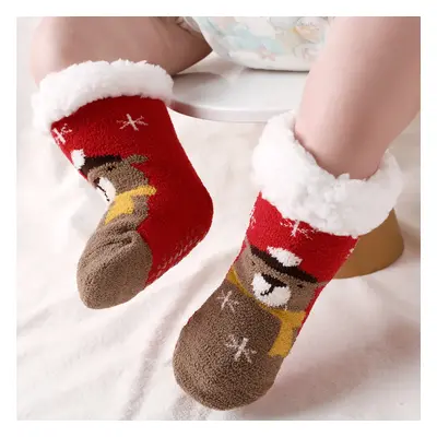 Baby / Toddler Christmas Pattern Fleece-lining Thermal Socks