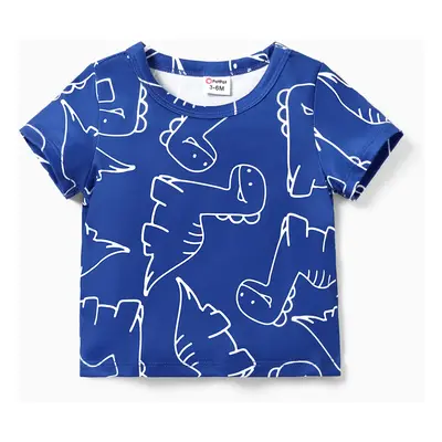 Baby Girl/Boy 3D Dinosaur Print Loose Fit T-shirt