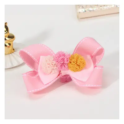 Toddler/kids Girl Sweet Style Pink Bow Design Hair Clip