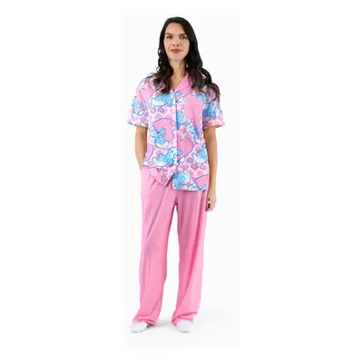 The Smurfs Family matching 2pcs Valentine's Day Heart Pattern Lapel Pajamas Set(Flame Resistant)