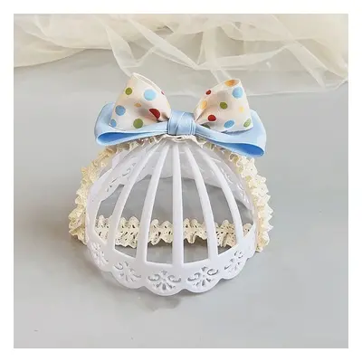 Baby Girl Sweet Style Polka dot Lace Elastic Bowknot Headband